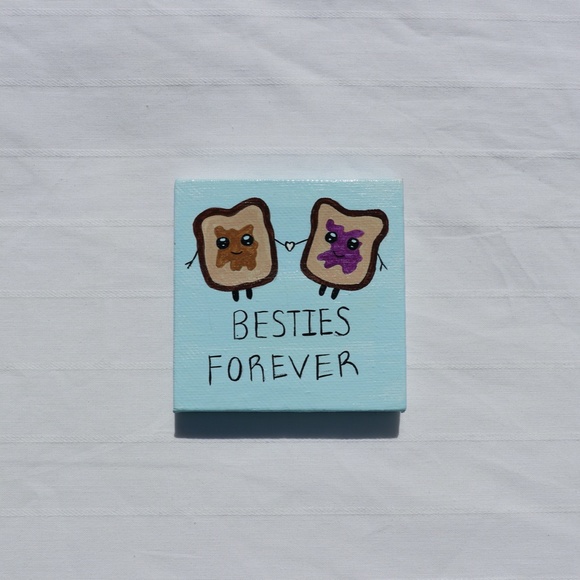 Handmade 3x3inch Mini Canvas, free wood easel - Picture 4 of 4